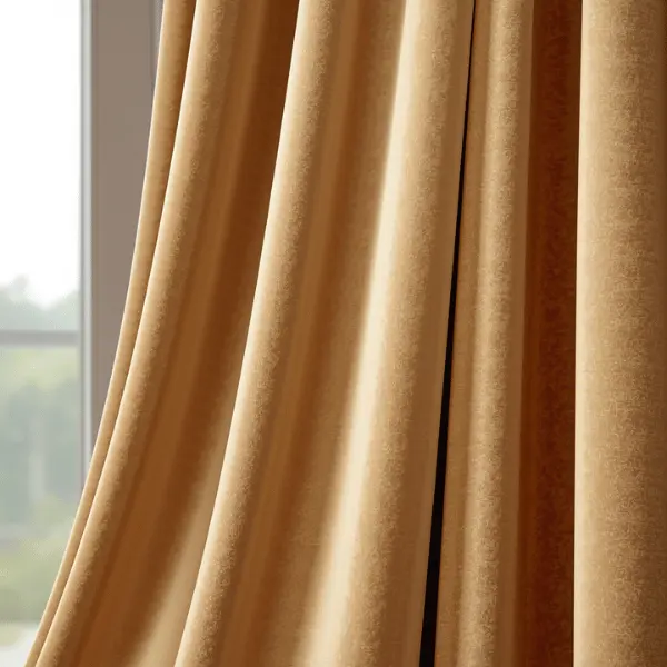 Detail model wave curtain kain blackout bertekstur halus